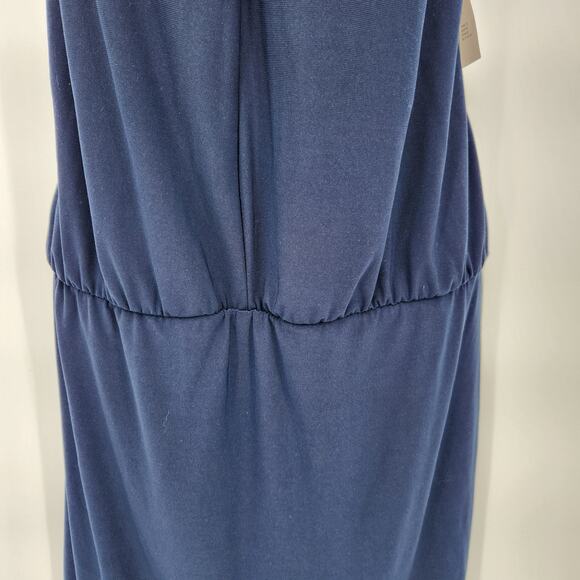 NWT Bisou Bisou Navy & Gold Grecian Halter Plus Mini Dress Women's 16 - Picture 8 of 10